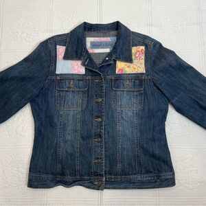 Upcycled Jean Jacket with Quilt Patches